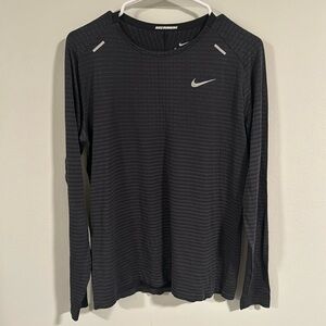 nike drifit running M long sleeve - black